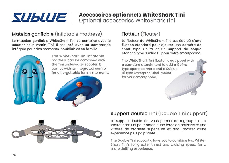 Brochure Sublue - scooters sous-marins